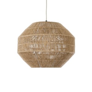 glo-00522-00522_5 GLOBOSTAR® CAYMAN 00522 BOHO ΚΡΕΜΑΣΤΟ ΦΩΤΙΣΤΙΚΟ ΠΛΕΓΜΑ ΜΟΝΟΦΩΤΟ 1 X E27 IP20 ΜΠΕΖ ΣΧΟΙΝΙ -