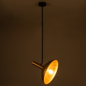 glo-00538-00538_2 GLOBOSTAR® KATIE 00538 ΜΟΝΤΕΡΝΟ ΦΩΤΙΣΤΙΚΟ ΟΡΟΦΗΣ ΚΑΜΠΑΝΑ ΜΟΝΟΦΩΤΟ 1 X E27 IP20 ΜΑΥΡΟ & ΧΡΥ