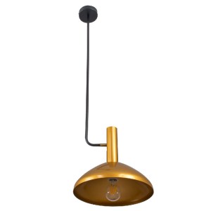 glo-00538-00538_5 GLOBOSTAR® KATIE 00538 ΜΟΝΤΕΡΝΟ ΦΩΤΙΣΤΙΚΟ ΟΡΟΦΗΣ ΚΑΜΠΑΝΑ ΜΟΝΟΦΩΤΟ 1 X E27 IP20 ΜΑΥΡΟ & ΧΡΥ