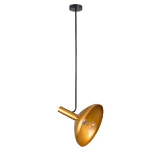 glo-00538-9a8549_00538_0 GLOBOSTAR® KATIE 00538 ΜΟΝΤΕΡΝΟ ΦΩΤΙΣΤΙΚΟ ΟΡΟΦΗΣ ΚΑΜΠΑΝΑ ΜΟΝΟΦΩΤΟ 1 X E27 IP20 ΜΑΥΡΟ & ΧΡΥ