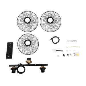 glo-00586-00586_10 GLOBOSTAR® VERONA 00586 ΜΟΝΤΕΡΝΟ ΚΡΕΜΑΣΤΟ ΦΩΤΙΣΤΙΚΟ ΡΑΓΑ ΤΡΙΦΩΤΟ 3 X E27 IP20 ΜΑΥΡΟ & ΧΡΥΣ