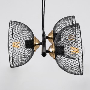 glo-00586-00586_5 GLOBOSTAR® VERONA 00586 ΜΟΝΤΕΡΝΟ ΚΡΕΜΑΣΤΟ ΦΩΤΙΣΤΙΚΟ ΡΑΓΑ ΤΡΙΦΩΤΟ 3 X E27 IP20 ΜΑΥΡΟ & ΧΡΥΣ