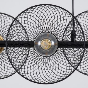 glo-00587-00587_7 GLOBOSTAR® VERONA 00587 ΜΟΝΤΕΡΝΟ ΚΡΕΜΑΣΤΟ ΦΩΤΙΣΤΙΚΟ ΡΑΓΑ ΠΟΛΥΦΩΤΟ 6 X E27 IP20 ΜΑΥΡΟ & ΧΡΥ