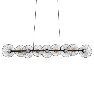 glo-00588-00588_0 GLOBOSTAR® VERONA 00588 ΜΟΝΤΕΡΝΟ ΚΡΕΜΑΣΤΟ ΦΩΤΙΣΤΙΚΟ ΡΑΓΑ ΠΟΛΥΦΩΤΟ 9 X E27 ΜΑΥΡΟ & ΧΡΥΣΟ ΜΕ