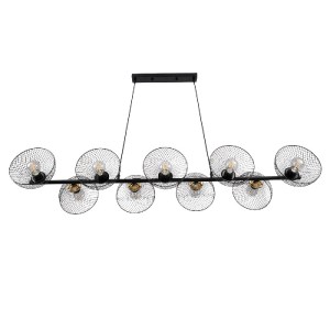 glo-00588-00588_2 GLOBOSTAR® VERONA 00588 ΜΟΝΤΕΡΝΟ ΚΡΕΜΑΣΤΟ ΦΩΤΙΣΤΙΚΟ ΡΑΓΑ ΠΟΛΥΦΩΤΟ 9 X E27 ΜΑΥΡΟ & ΧΡΥΣΟ ΜΕ
