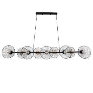 glo-00588-00588_3 GLOBOSTAR® VERONA 00588 ΜΟΝΤΕΡΝΟ ΚΡΕΜΑΣΤΟ ΦΩΤΙΣΤΙΚΟ ΡΑΓΑ ΠΟΛΥΦΩΤΟ 9 X E27 ΜΑΥΡΟ & ΧΡΥΣΟ ΜΕ