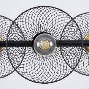 glo-00588-00588_6 GLOBOSTAR® VERONA 00588 ΜΟΝΤΕΡΝΟ ΚΡΕΜΑΣΤΟ ΦΩΤΙΣΤΙΚΟ ΡΑΓΑ ΠΟΛΥΦΩΤΟ 9 X E27 ΜΑΥΡΟ & ΧΡΥΣΟ ΜΕ