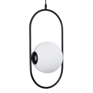 glo-00591-00591_0 GLOBOSTAR® HAMBURG 00591 ΜΟΝΤΕΡΝΟ ΚΡΕΜΑΣΤΟ ΦΩΤΙΣΤΙΚΟ ΜΠΑΛΑ ΜΟΝΟΦΩΤΟ 1 X E14 IP20 ΜΑΥΡΟ ΜΕΤ