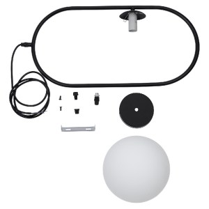 glo-00591-00591_12 GLOBOSTAR® HAMBURG 00591 ΜΟΝΤΕΡΝΟ ΚΡΕΜΑΣΤΟ ΦΩΤΙΣΤΙΚΟ ΜΠΑΛΑ ΜΟΝΟΦΩΤΟ 1 X E14 IP20 ΜΑΥΡΟ ΜΕΤ