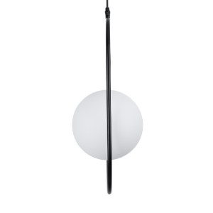 glo-00591-00591_5 GLOBOSTAR® HAMBURG 00591 ΜΟΝΤΕΡΝΟ ΚΡΕΜΑΣΤΟ ΦΩΤΙΣΤΙΚΟ ΜΠΑΛΑ ΜΟΝΟΦΩΤΟ 1 X E14 IP20 ΜΑΥΡΟ ΜΕΤ