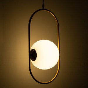 glo-00592-00592_2 GLOBOSTAR® HAMBURG 00592 ΜΟΝΤΕΡΝΟ ΚΡΕΜΑΣΤΟ ΦΩΤΙΣΤΙΚΟ ΜΠΑΛΑ ΜΟΝΟΦΩΤΟ 1 X E14 IP20 ΧΡΥΣΟ ΜΕΤ