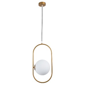 glo-00592-00592_3 GLOBOSTAR® HAMBURG 00592 ΜΟΝΤΕΡΝΟ ΚΡΕΜΑΣΤΟ ΦΩΤΙΣΤΙΚΟ ΜΠΑΛΑ ΜΟΝΟΦΩΤΟ 1 X E14 IP20 ΧΡΥΣΟ ΜΕΤ