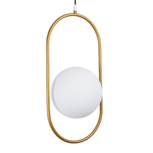 glo-00592-00592_6 GLOBOSTAR® HAMBURG 00592 ΜΟΝΤΕΡΝΟ ΚΡΕΜΑΣΤΟ ΦΩΤΙΣΤΙΚΟ ΜΠΑΛΑ ΜΟΝΟΦΩΤΟ 1 X E14 IP20 ΧΡΥΣΟ ΜΕΤ