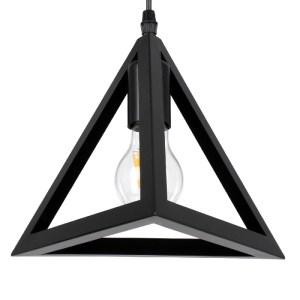 glo-00608-00608_6 GLOBOSTAR® TRIANGLE 00608 ΜΟΝΤΕΡΝΟ ΚΡΕΜΑΣΤΟ ΦΩΤΙΣΤΙΚΟ ΡΑΓΑ ΠΟΛΥΦΩΤΟ 5 X E27 IP20 ΜΑΥΡΟ ΜΕΤ