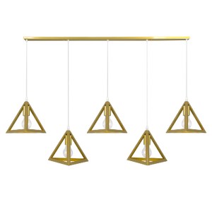 glo-00610-00610_2 GLOBOSTAR® TRIANGLE 00610 ΜΟΝΤΕΡΝΟ ΚΡΕΜΑΣΤΟ ΦΩΤΙΣΤΙΚΟ ΡΑΓΑ ΠΟΛΥΦΩΤΟ 5 X E27 IP20 ΧΡΥΣΟ ΜΕΤ