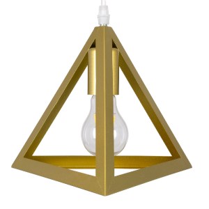 glo-00610-00610_8 GLOBOSTAR® TRIANGLE 00610 ΜΟΝΤΕΡΝΟ ΚΡΕΜΑΣΤΟ ΦΩΤΙΣΤΙΚΟ ΡΑΓΑ ΠΟΛΥΦΩΤΟ 5 X E27 IP20 ΧΡΥΣΟ ΜΕΤ