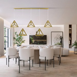 glo-00610-post_73 GLOBOSTAR® TRIANGLE 00610 ΜΟΝΤΕΡΝΟ ΚΡΕΜΑΣΤΟ ΦΩΤΙΣΤΙΚΟ ΡΑΓΑ ΠΟΛΥΦΩΤΟ 5 X E27 IP20 ΧΡΥΣΟ ΜΕΤ