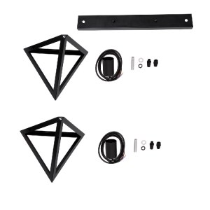 glo-00611-00611_100 GLOBOSTAR® TRIANGLE 00611 ΜΟΝΤΕΡΝΟ ΚΡΕΜΑΣΤΟ ΦΩΤΙΣΤΙΚΟ ΡΑΓΑ ΔΙΦΩΤΟ 2 X E27 IP20 ΜΑΥΡΟ ΜΕΤΑΛ