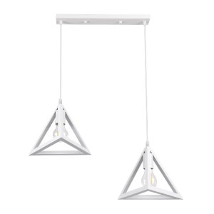glo-00612-513fa0_00612_0 GLOBOSTAR® TRIANGLE 00612 ΜΟΝΤΕΡΝΟ ΚΡΕΜΑΣΤΟ ΦΩΤΙΣΤΙΚΟ ΡΑΓΑ ΔΙΦΩΤΟ 2 X E27 IP20 ΛΕΥΚΟ ΜΕΤΑΛ