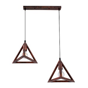 glo-00613-00613_0 GLOBOSTAR® TRIANGLE 00613 ΜΟΝΤΕΡΝΟ ΚΡΕΜΑΣΤΟ ΦΩΤΙΣΤΙΚΟ ΡΑΓΑ ΔΙΦΩΤΟ 2 X E27 IP20 ΧΑΛΚΙΝΟ ΜΕΤ