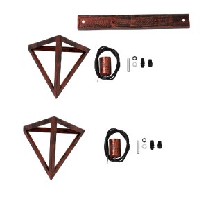 glo-00613-00613_100 GLOBOSTAR® TRIANGLE 00613 ΜΟΝΤΕΡΝΟ ΚΡΕΜΑΣΤΟ ΦΩΤΙΣΤΙΚΟ ΡΑΓΑ ΔΙΦΩΤΟ 2 X E27 IP20 ΧΑΛΚΙΝΟ ΜΕΤ