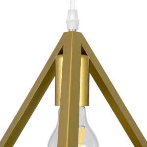 glo-00615-00615_5 GLOBOSTAR® TRIANGLE 00615 ΜΟΝΤΕΡΝΟ ΚΡΕΜΑΣΤΟ ΦΩΤΙΣΤΙΚΟ ΡΑΓΑ ΔΙΦΩΤΟ 2 X E27 IP20 ΧΡΥΣΟ ΜΕΤΑΛ