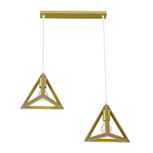 glo-00615-685ba5_00615_0 GLOBOSTAR® TRIANGLE 00615 ΜΟΝΤΕΡΝΟ ΚΡΕΜΑΣΤΟ ΦΩΤΙΣΤΙΚΟ ΡΑΓΑ ΔΙΦΩΤΟ 2 X E27 IP20 ΧΡΥΣΟ ΜΕΤΑΛ