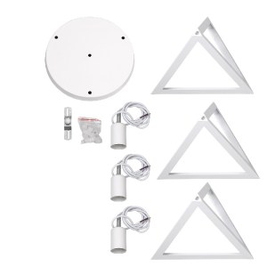 glo-00617-00617_10 GLOBOSTAR® TRIANGLE 00617 ΜΟΝΤΕΡΝΟ ΚΡΕΜΑΣΤΟ ΦΩΤΙΣΤΙΚΟ ΠΛΕΓΜΑ ΤΡΙΦΩΤΟ 3 X E27 IP20 ΛΕΥΚΟ ΜΕ