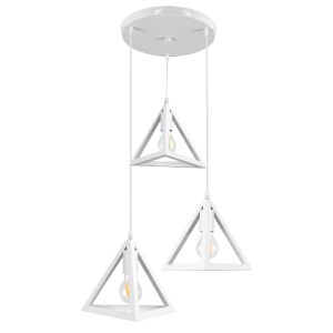 glo-00617-00617_2 GLOBOSTAR® TRIANGLE 00617 ΜΟΝΤΕΡΝΟ ΚΡΕΜΑΣΤΟ ΦΩΤΙΣΤΙΚΟ ΠΛΕΓΜΑ ΤΡΙΦΩΤΟ 3 X E27 IP20 ΛΕΥΚΟ ΜΕ