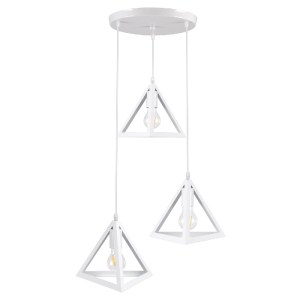 glo-00617-00617_3 GLOBOSTAR® TRIANGLE 00617 ΜΟΝΤΕΡΝΟ ΚΡΕΜΑΣΤΟ ΦΩΤΙΣΤΙΚΟ ΠΛΕΓΜΑ ΤΡΙΦΩΤΟ 3 X E27 IP20 ΛΕΥΚΟ ΜΕ