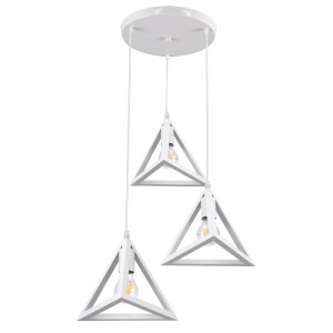 glo-00617-00617_4 GLOBOSTAR® TRIANGLE 00617 ΜΟΝΤΕΡΝΟ ΚΡΕΜΑΣΤΟ ΦΩΤΙΣΤΙΚΟ ΠΛΕΓΜΑ ΤΡΙΦΩΤΟ 3 X E27 IP20 ΛΕΥΚΟ ΜΕ