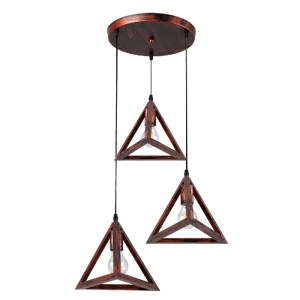 glo-00618-00618_0 GLOBOSTAR® TRIANGLE 00618 ΜΟΝΤΕΡΝΟ ΚΡΕΜΑΣΤΟ ΦΩΤΙΣΤΙΚΟ ΠΛΕΓΜΑ ΤΡΙΦΩΤΟ 3 X E27 IP20 ΧΑΛΚΙΝΟ 