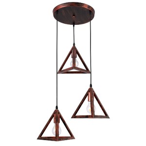 glo-00618-00618_2 GLOBOSTAR® TRIANGLE 00618 ΜΟΝΤΕΡΝΟ ΚΡΕΜΑΣΤΟ ΦΩΤΙΣΤΙΚΟ ΠΛΕΓΜΑ ΤΡΙΦΩΤΟ 3 X E27 IP20 ΧΑΛΚΙΝΟ 