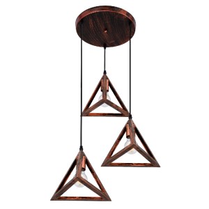 glo-00618-00618_4 GLOBOSTAR® TRIANGLE 00618 ΜΟΝΤΕΡΝΟ ΚΡΕΜΑΣΤΟ ΦΩΤΙΣΤΙΚΟ ΠΛΕΓΜΑ ΤΡΙΦΩΤΟ 3 X E27 IP20 ΧΑΛΚΙΝΟ 