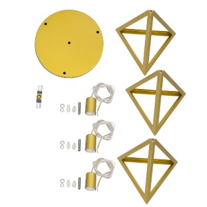 glo-00620-00620_10 GLOBOSTAR® TRIANGLE 00620 ΜΟΝΤΕΡΝΟ ΚΡΕΜΑΣΤΟ ΦΩΤΙΣΤΙΚΟ ΠΛΕΓΜΑ ΤΡΙΦΩΤΟ 3 X E27 IP20 ΧΡΥΣΟ ΜΕ