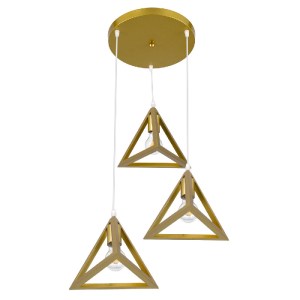 glo-00620-00620_4 GLOBOSTAR® TRIANGLE 00620 ΜΟΝΤΕΡΝΟ ΚΡΕΜΑΣΤΟ ΦΩΤΙΣΤΙΚΟ ΠΛΕΓΜΑ ΤΡΙΦΩΤΟ 3 X E27 IP20 ΧΡΥΣΟ ΜΕ