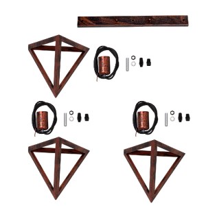 glo-00623-00623_10 GLOBOSTAR® TRIANGLE 00623 ΜΟΝΤΕΡΝΟ ΚΡΕΜΑΣΤΟ ΦΩΤΙΣΤΙΚΟ ΡΑΓΑ ΤΡΙΦΩΤΟ 3 X E27 IP20 ΧΑΛΚΙΝΟ ΜΕ