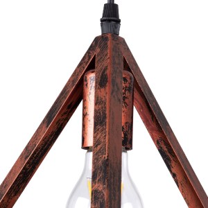 glo-00623-00623_5 GLOBOSTAR® TRIANGLE 00623 ΜΟΝΤΕΡΝΟ ΚΡΕΜΑΣΤΟ ΦΩΤΙΣΤΙΚΟ ΡΑΓΑ ΤΡΙΦΩΤΟ 3 X E27 IP20 ΧΑΛΚΙΝΟ ΜΕ