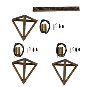 glo-00624-00624_10 GLOBOSTAR® TRIANGLE 00624 ΜΟΝΤΕΡΝΟ ΚΡΕΜΑΣΤΟ ΦΩΤΙΣΤΙΚΟ ΡΑΓΑ ΤΡΙΦΩΤΟ 3 X E27 IP20 ΜΠΡΟΥΤΖΙΝΟ