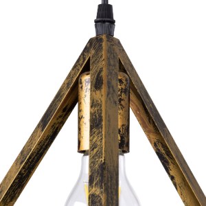 glo-00624-00624_5 GLOBOSTAR® TRIANGLE 00624 ΜΟΝΤΕΡΝΟ ΚΡΕΜΑΣΤΟ ΦΩΤΙΣΤΙΚΟ ΡΑΓΑ ΤΡΙΦΩΤΟ 3 X E27 IP20 ΜΠΡΟΥΤΖΙΝΟ