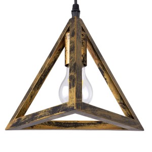glo-00624-00624_6 GLOBOSTAR® TRIANGLE 00624 ΜΟΝΤΕΡΝΟ ΚΡΕΜΑΣΤΟ ΦΩΤΙΣΤΙΚΟ ΡΑΓΑ ΤΡΙΦΩΤΟ 3 X E27 IP20 ΜΠΡΟΥΤΖΙΝΟ