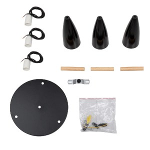 glo-00626-00626_8 GLOBOSTAR® DILLON 00626 ΜΟΝΤΕΡΝΟ ΚΡΕΜΑΣΤΟ ΦΩΤΙΣΤΙΚΟ ΚΑΜΠΑΝΑ ΤΡΙΦΩΤΟ 3 X E27 IP20 ΜΑΥΡΟ ΜΕΤ