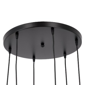 glo-00628-00628_7 GLOBOSTAR® DILLON 00628 ΜΟΝΤΕΡΝΟ ΚΡΕΜΑΣΤΟ ΦΩΤΙΣΤΙΚΟ ΚΑΜΠΑΝΑ ΠΟΛΥΦΩΤΟ 6 X E27 IP20 ΜΑΥΡΟ ΜΕ