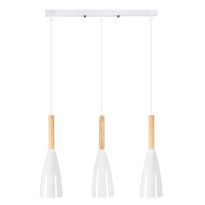 glo-00631-00631_3 GLOBOSTAR® DILLON 00631 ΜΟΝΤΕΡΝΟ ΚΡΕΜΑΣΤΟ ΦΩΤΙΣΤΙΚΟ ΡΑΓΑ ΤΡΙΦΩΤΟ 3 X E27 IP20 ΛΕΥΚΟ ΜΕΤΑΛΛ