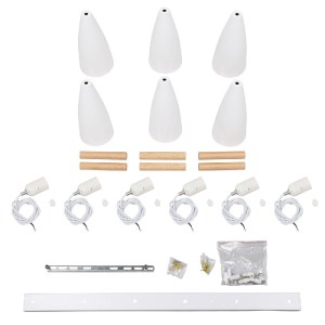 glo-00633-00633_8 GLOBOSTAR® DILLON 00633 ΜΟΝΤΕΡΝΟ ΚΡΕΜΑΣΤΟ ΦΩΤΙΣΤΙΚΟ ΡΑΓΑ ΠΟΛΥΦΩΤΟ 6 X E27 IP20 ΛΕΥΚΟ ΜΕΤΑΛ