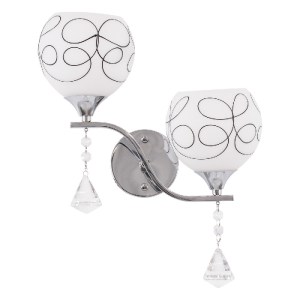 glo-00635-00635_6 GLOBOSTAR® CANTER 00635 ΜΟΝΤΕΡΝΟ ΕΠΙΤΟΙΧΙΟ ΦΩΤΙΣΤΙΚΟ ΑΠΛΙΚΑ ΔΙΦΩΤΟ 2 X E27 IP20 ΑΣΗΜΙ ΜΕΤΑ