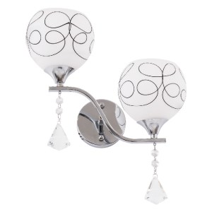 glo-00635-00635_7 GLOBOSTAR® CANTER 00635 ΜΟΝΤΕΡΝΟ ΕΠΙΤΟΙΧΙΟ ΦΩΤΙΣΤΙΚΟ ΑΠΛΙΚΑ ΔΙΦΩΤΟ 2 X E27 IP20 ΑΣΗΜΙ ΜΕΤΑ