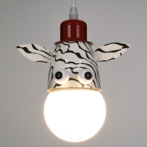 glo-00639-00639_2 GLOBOSTAR® ZEBRA 00639 ΠΑΙΔΙΚΟ ΚΡΕΜΑΣΤΟ ΦΩΤΙΣΤΙΚΟ ΦΙΓΟΥΡΑ ΜΟΝΟΦΩΤΟ 1 X E27 IP20 ΛΕΥΚΟ, ΜΑΥ