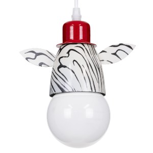glo-00639-00639_5 GLOBOSTAR® ZEBRA 00639 ΠΑΙΔΙΚΟ ΚΡΕΜΑΣΤΟ ΦΩΤΙΣΤΙΚΟ ΦΙΓΟΥΡΑ ΜΟΝΟΦΩΤΟ 1 X E27 IP20 ΛΕΥΚΟ, ΜΑΥ