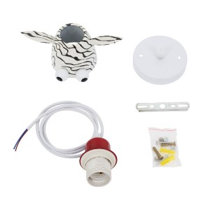 glo-00639-00639_7 GLOBOSTAR® ZEBRA 00639 ΠΑΙΔΙΚΟ ΚΡΕΜΑΣΤΟ ΦΩΤΙΣΤΙΚΟ ΦΙΓΟΥΡΑ ΜΟΝΟΦΩΤΟ 1 X E27 IP20 ΛΕΥΚΟ, ΜΑΥ